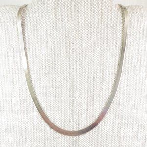 Sterling Silver 18" Herringbone Necklace